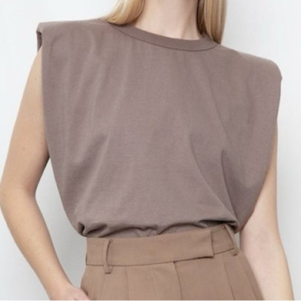 THE FRANKIE SHOP | Eva Padded Shoulder Tank | Size M